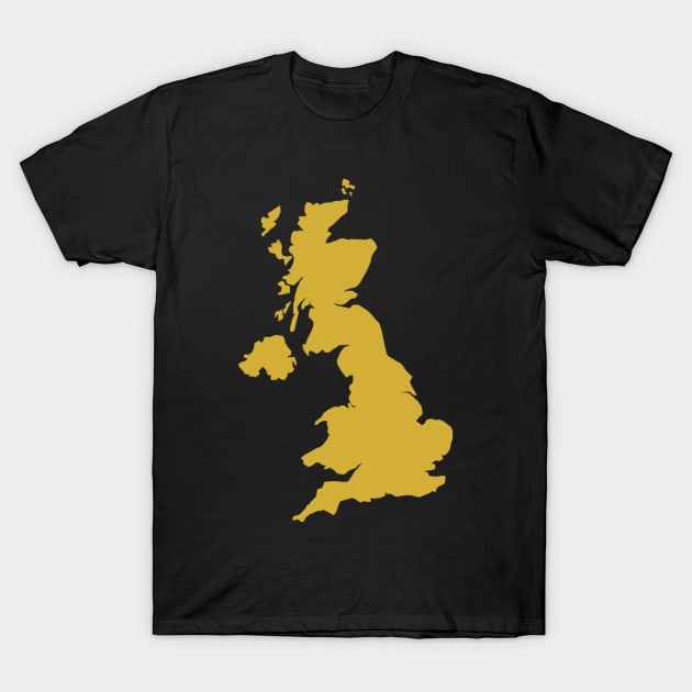 United Kingdom Map T-Shirt by Wordandart